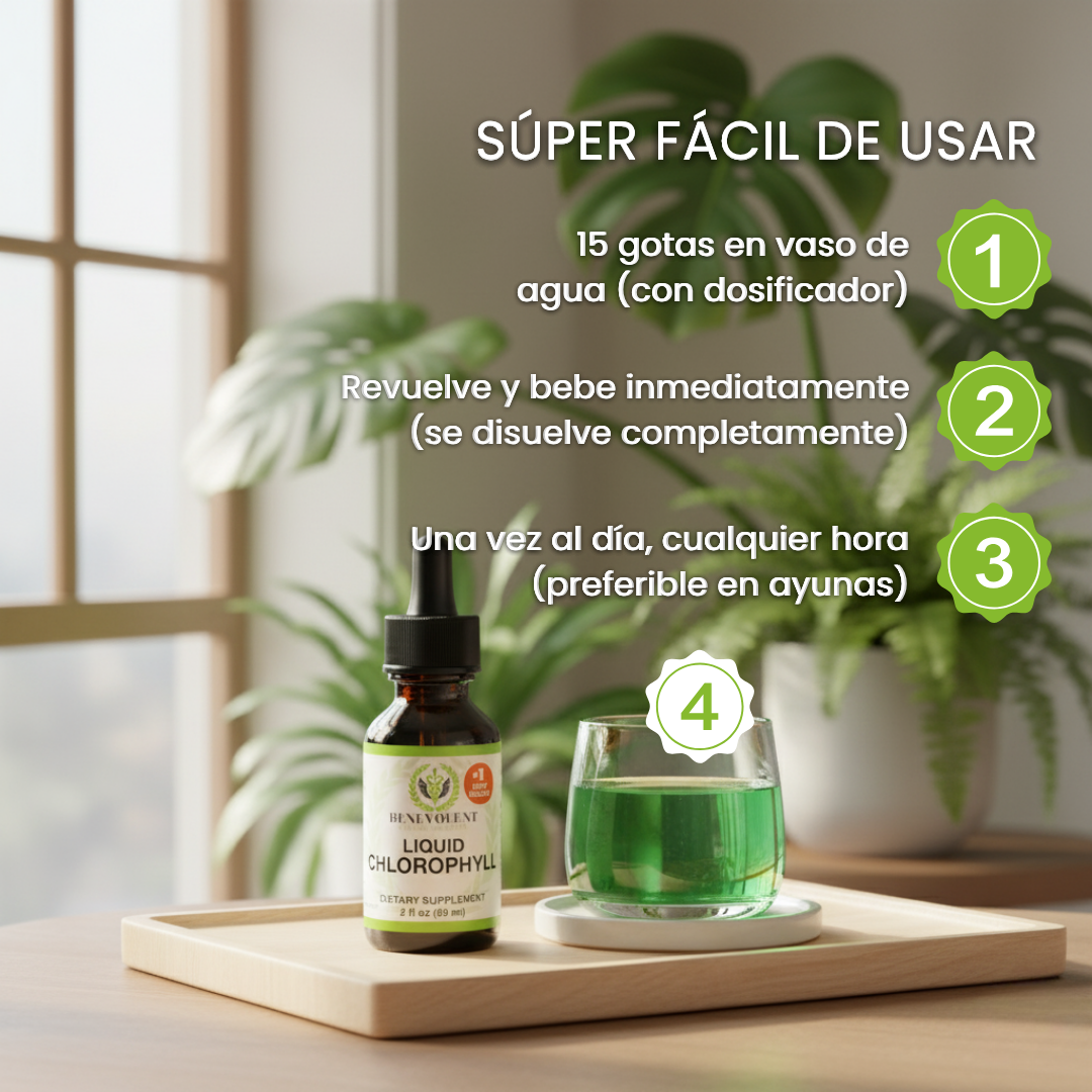 BENEVOLENT™ | Clorofila Líquida Para Eliminar Hinchazón